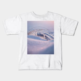 Frozen grass and snow shapes Kids T-Shirt